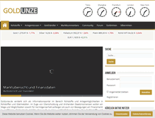 Tablet Screenshot of goldunze.de